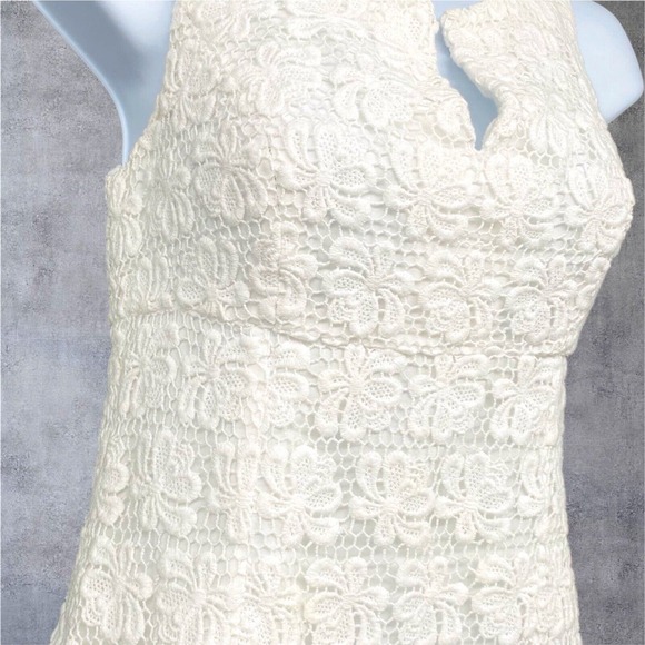 $228 Lilly Pulitzer Mini Strapless‎ Crochet Dress Size 2 White Fitted - Picture 12 of 13